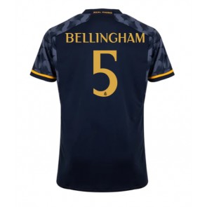 Lacne Muži Futbalové dres Real Madrid Jude Bellingham #5 2023-24 Krátky Rukáv - Preč